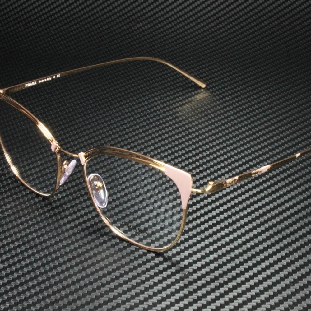 Prada Women's Beige Pink and Gold Eyeglasses!